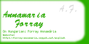 annamaria forray business card