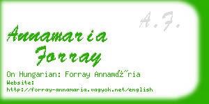 annamaria forray business card